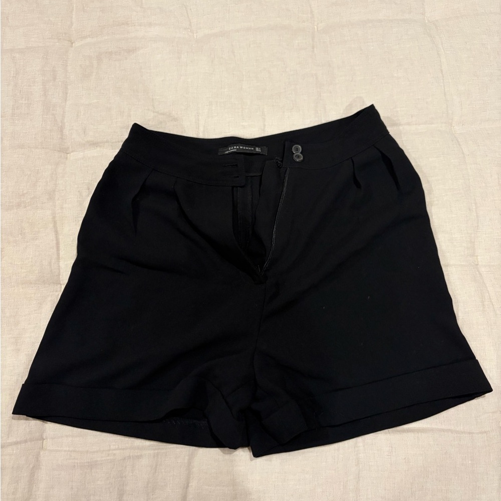 Zara Black High Waist Women's Shorts